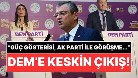 Özgür Özel'den DEM Parti'ye Sert Salvolar: "Muhalefete Kaybettirmek Üzerine Stratejisi Var"