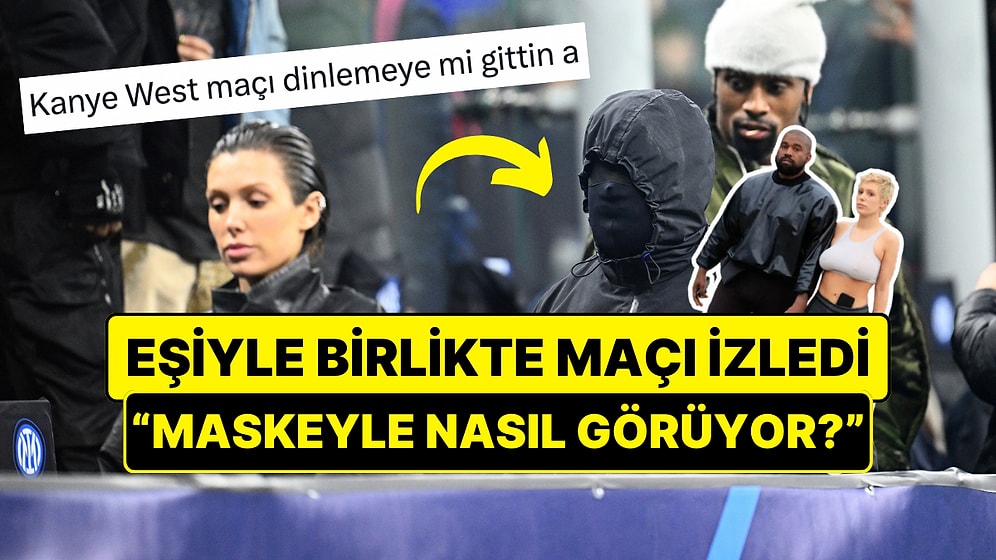 Inter - Atletico Madrid Maçını Stadyumda İzleyen Kanye West Şampiyonlar Ligi Gecesine Damga Vurdu