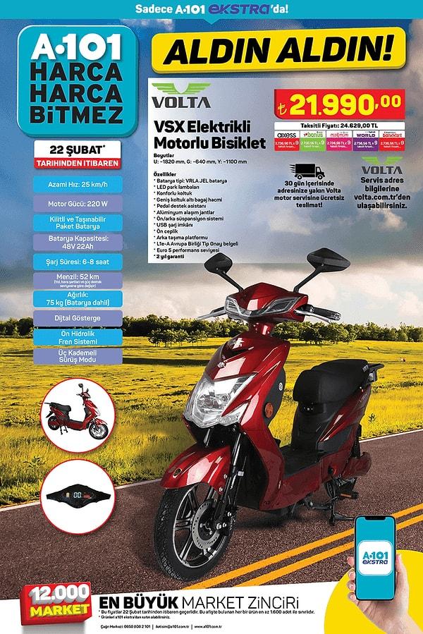 Volta VSX Elektrikli Motorlu Bisiklet 21.990 TL