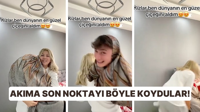 Dev Buket Gösterme Akımına Erkek Arkadaşını Sırtlayıp Son Noktayı Koyan Kadın Viral Oldu