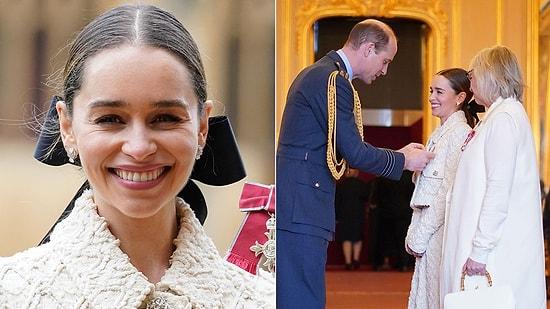 Emilia Clarke Receives Medal from Prince William for Raising Awareness About Her Illness
