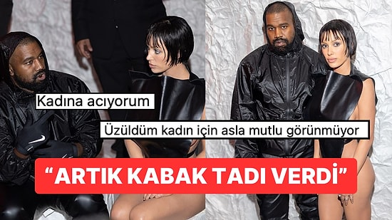 Kanye West'in Eşi Bianca Censori Milano Moda Haftasına Vücudunu Zar Zor Kapatan Kumaş Parçası Giyerek Katıldı