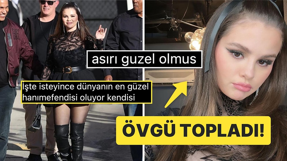 Ünlü Şarkıcı Selena Gomez'in, Jimmy Kimmel'ın Programı İçin Tercih Ettiği Kombin Ortalığı Yıktı Geçti!