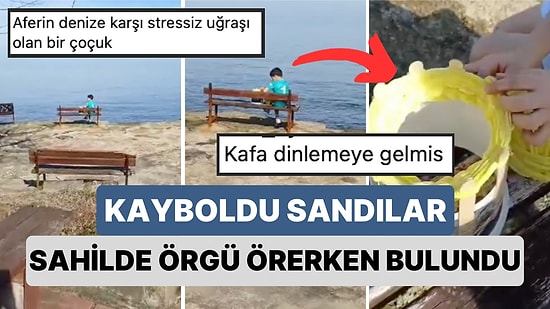 Eşyalarını Alıp Sahile Gitmiş: Kayboldu Diye Saatlerce Aradıkları Çocuğu Sahilde Örgü Örerken Buldular
