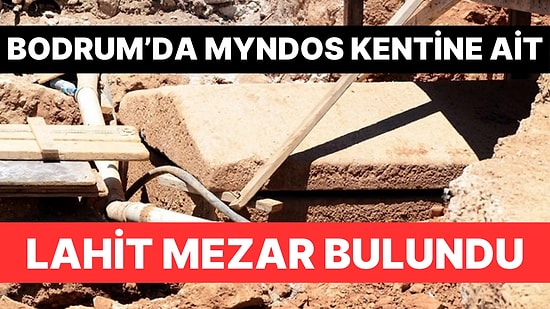 Bodrum'da Sondaj Kazısı Sırasında Lahit Mezar Bulundu
