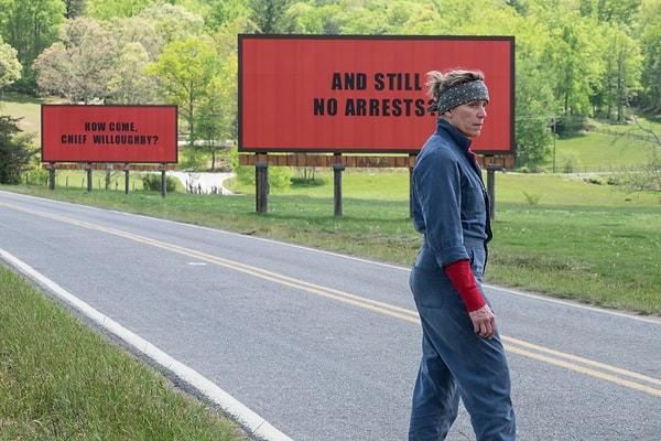 18. Frances McDormand - Three Billboards Outside Ebbing, Missouri, 2017