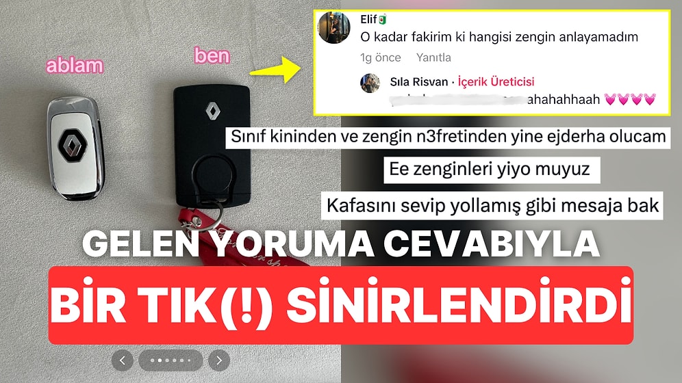 Araba Anahtarlarını Paylaşan TikToker Gelen Yoruma Verdiği Cevapla Ufak Bir Sinir Harbi Yaşattı