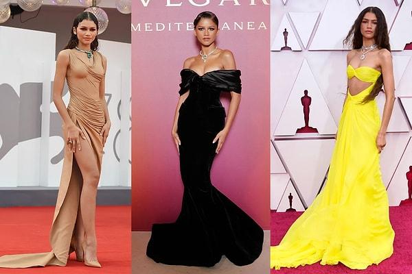 Bütün ünlüler onunla aynı halıda yürümekten korkuyor: Ünlü oyuncu Zendaya, sektördeki modellere taş çıkartacak fiziği ve aurasıyla her seferinde kıyafet seçimlerinde nokta atışı yapıyor.