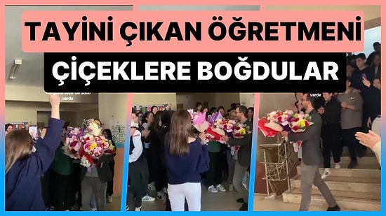 Tayini Çıkan Mehmet Öğretmeni Mükemmel Bir Şekilde Uğurlayan Öğrenciler