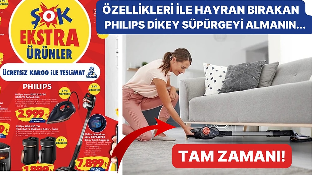 ŞOK'a Gelen Philips SpeedPro Max Kablosuz Dikey Şarjlı Süpürge Alınır mı? Özellikleri ve Yorumları