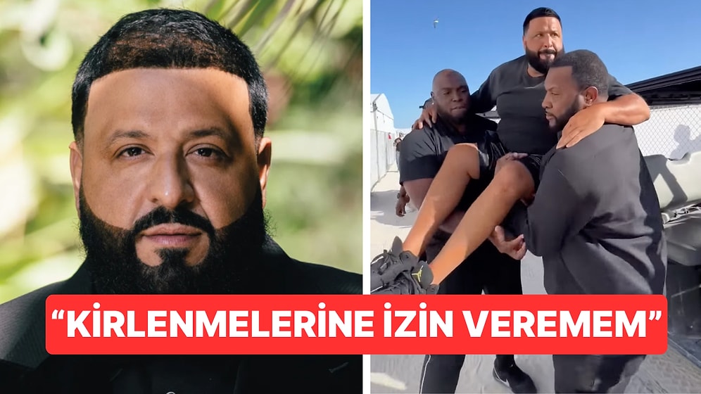 Ünlü DJ Khaled Ayakkabılarının Kirlenmesini İstemediği İçin Korumalarına Kendini Taşıtınca Yok Artık Dedirtti