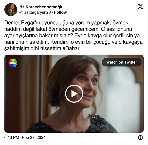 Sahnenin ardından bizlerle aynı düşünceyi ve hisleri paylaşan onlarca kişi oldu.