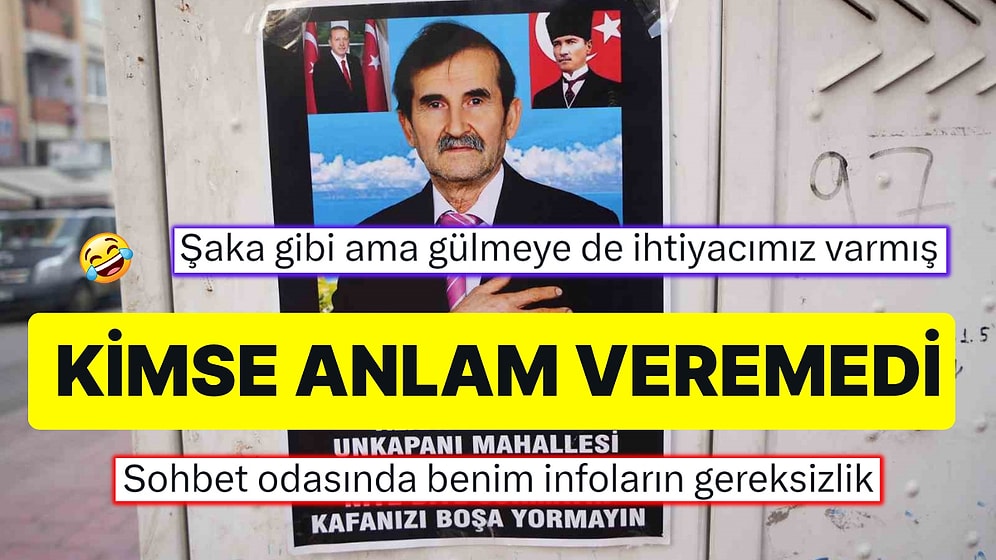 Niye Diye Sormayın Dedi: Samsun'da Bir Esnaf Her Yere Muhtar Adayı Değilim Afişi Astı