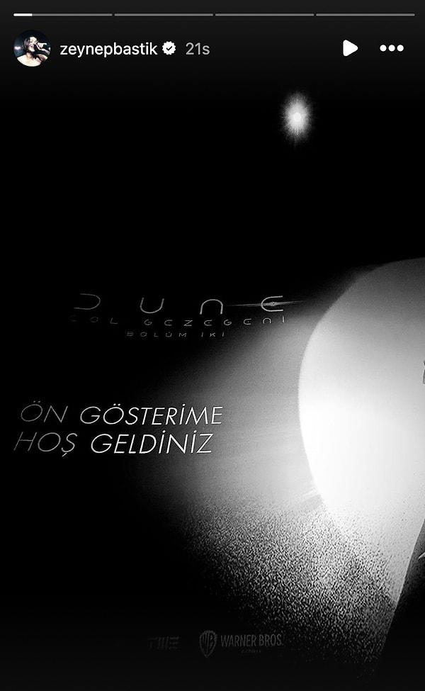 1. Zeynep Bastık, 'Dune 2' filminin ön gösterimine katıldı.