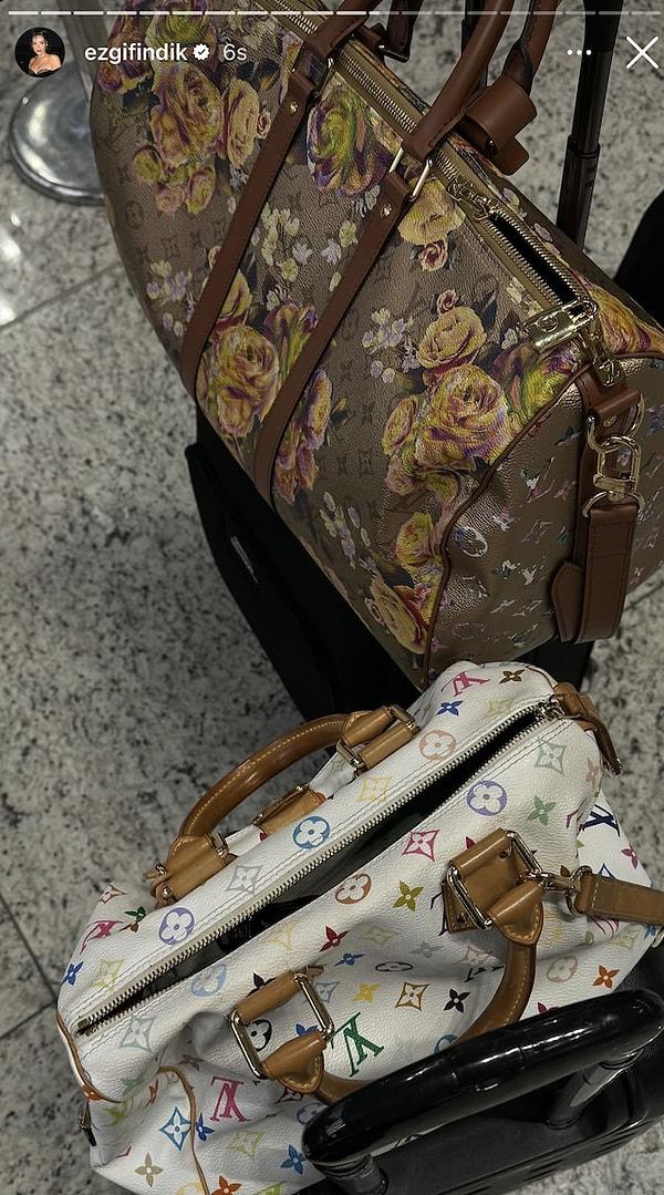 Kendisi ilk başta Dubai yolcuğundan hemen önce yine dünyaca ünlü markaya ait valizlerini paylaştı...