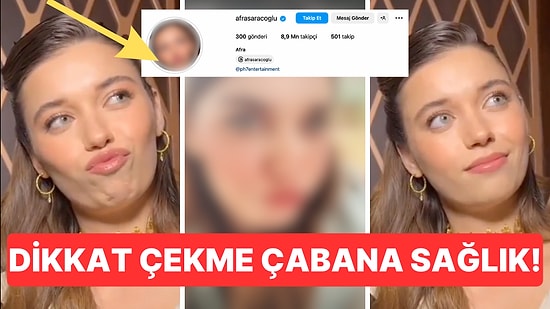 Mimikleri Dillere Düşen Afra Saraçoğlu'ndan "Gündem Olma Çabaları?" Dedirten Umrumda Değilsiniz Havaları!