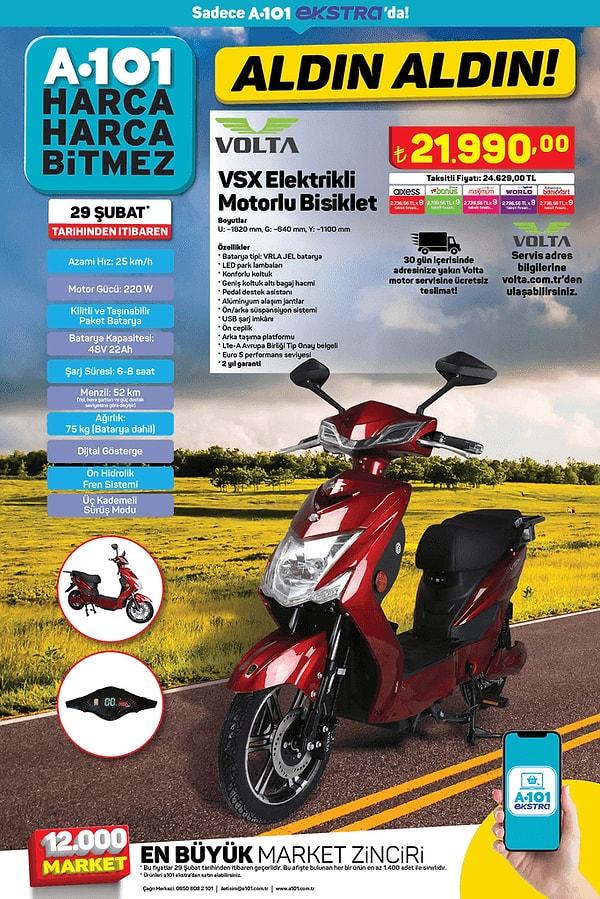 Volta VSX Elektrikli Motorlu Bisiklet 21.990 TL