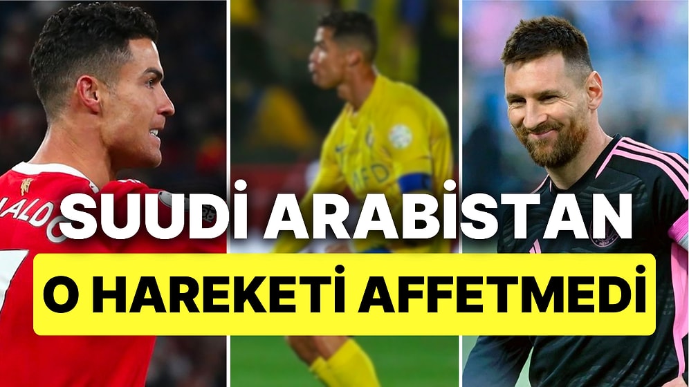 Cristiano Ronaldo'nun Messi'nin Adını Duyunca Taraftara Yaptığı Uygunsuz Hareket Cezasız Kalmadı