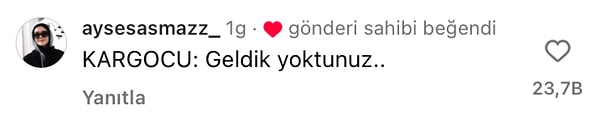 Gelen yorumlar ise bu şekilde. 👇