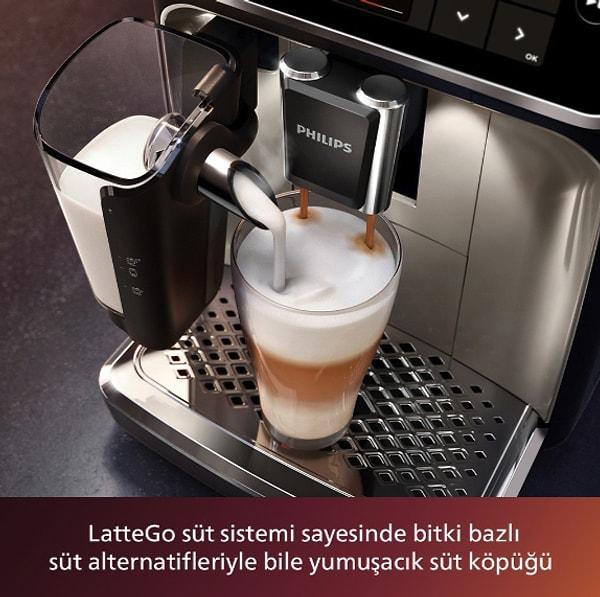 Güne kahvesiz başlayamayanların tercihi bu hafta da Philips LatteGo EP5447/90 Tam Otomatik Kahve Makinesi'nden yana oluyor.