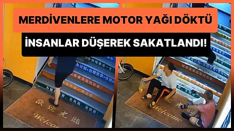 Bu Nasıl Bir Kötülük? Spor Salonunun Merdivenlerine Motor Yağı Döküp İnsanları Sakatladı!