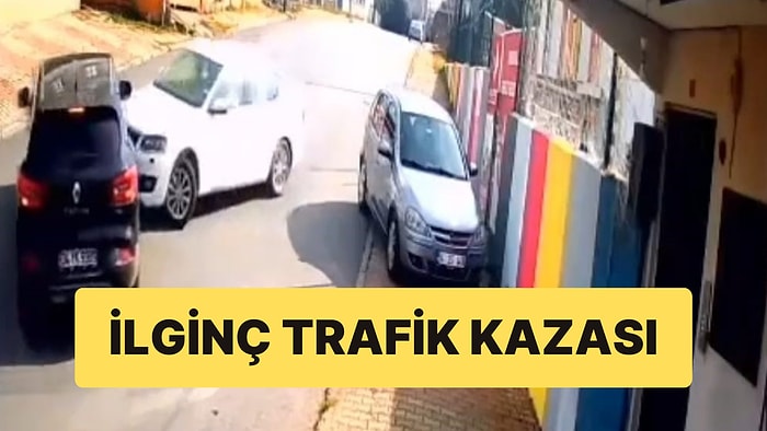 İstanbul’da Bir İlginç Kaza: Manevra Yapmaya Çalışırken Araca Çarptı