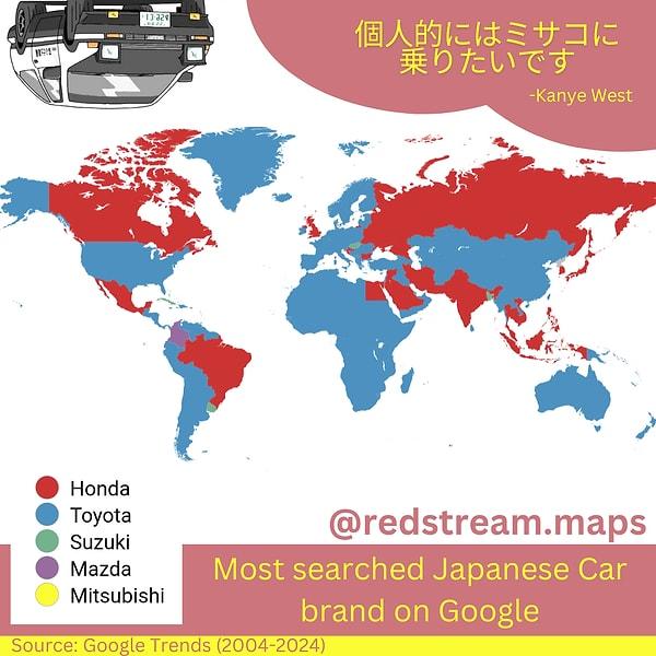 4. Google üzerinden en çok aratılan Japon otomobil markaları: