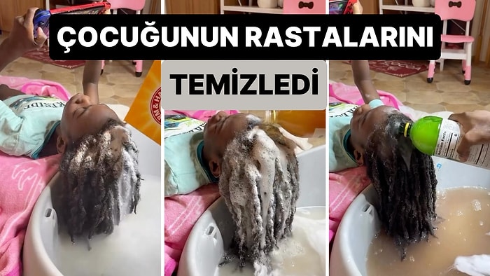 Çıkan Görüntü Şaşırttı: Bir Kadın Çocuğunun Rastalarına 3 Ayda Bir Yaptığı Temizlik ve Bakım Rutinini Paylaştı