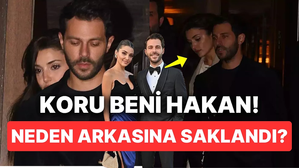 Gazetecileri Görünce Gulyabani'yle Karşılaşmış Gibi Davranan Hande Erçel, Hakan Sabancı'nın Arkasına Saklandı