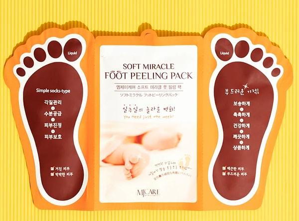 2. Mjcare Soft Miracle Foot Peeling Pack Soyulan Ayak Maskesi