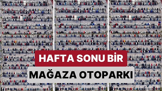 Drone ile Muazzam Çekimler Yapan Drone Operatörü Hafta Sonu Bir Mağazanın Otoparkını Havadan Görüntüledi