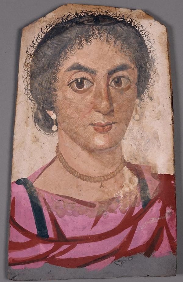 10. Genç bir kadının mumya portresi. (Mısır, Roma dönemi, M.S 170-200)
