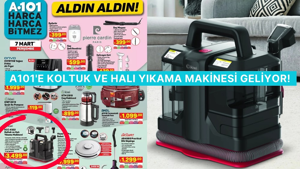 A101’de Satışa Sunulan Kiwi Koltuk ve Halı Yıkama Makinesi Alınır mı? Özellikleri ve Yorumları