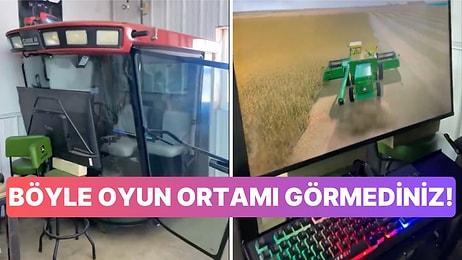 Tarım ve Hayvancılık Aşkıyla Evine Gerçek Traktör Kuran Oyuncunun Simülasyona Boyut Atlatan Ortamı