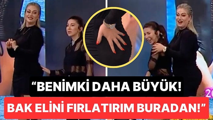 Yonca Evcimik'in Protez Poposunu İnceleyen Yeliz Yeşilmen Canlı Yayında Kendi Poposunu Övmelere Doyamadı!