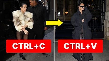 Kim Kardashian'ın "Bianca Censori'nin Dolabından Çaldım" Dercesine Giydiği Transparan Tulum Olay Oldu