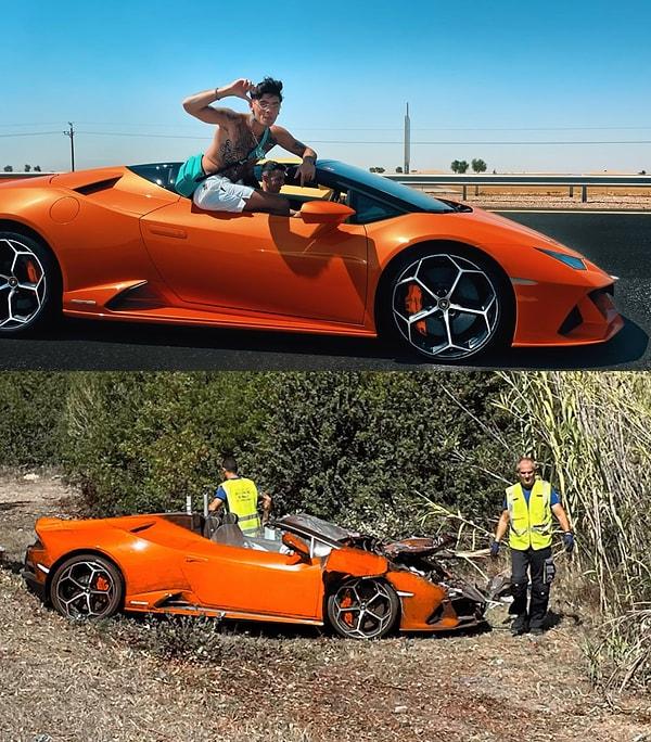 Rapçi ismin BACK2LA klibini çektiği Lamborghini aracıyla Dubai’de kaza yaptığı iddia edildi.