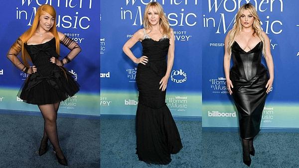 Ice Spice, Kylie Minogue, Bebe Rexha gibi 2023 senesine damgasını vurmuş kadın sanatçıların katıldığı gecede ünlü isimler adeta birbiri ile şıklık yarışı içerisindeydi...