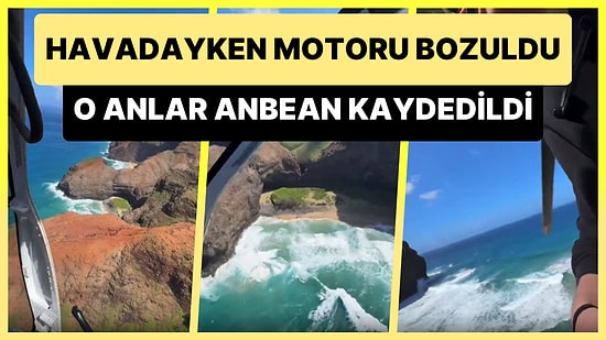 Havadayken Motoru Arızalanan ve Acil İnişe Geçen Helikopterin İçinden Kaydedilen Korku Dolu Anlar