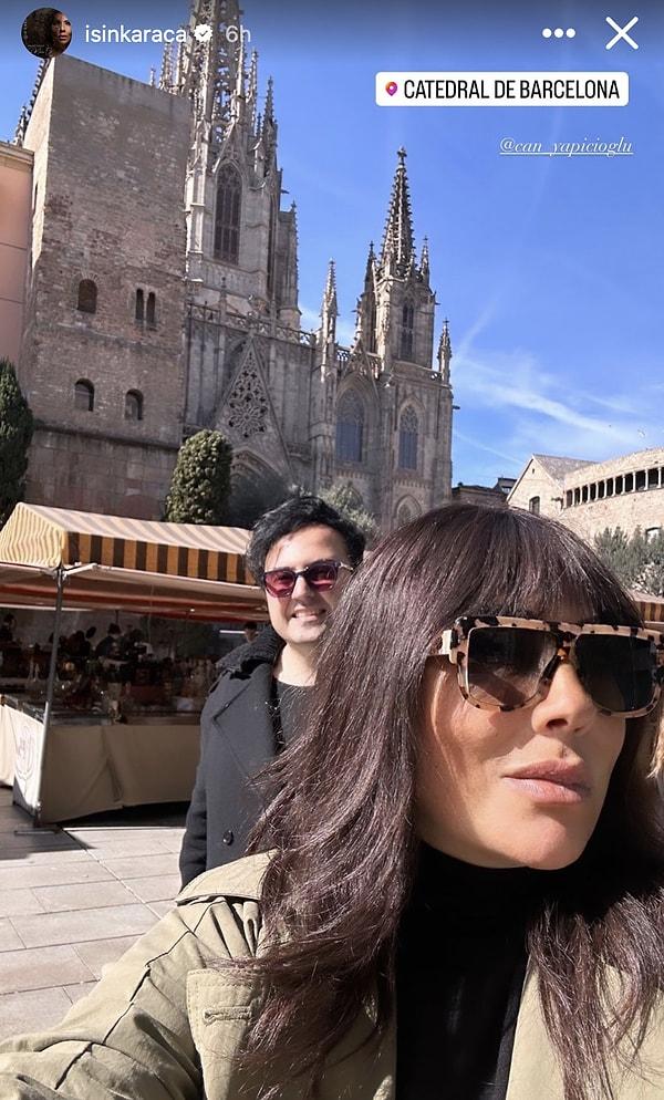 Işın Kararaca, sosyal medyada dolaşan 'Barcelona Tatili' paylaşımlarını da gözden kaçırmadı ve eşine bu paylaşımlar aracılığıyla teşekkür etti.