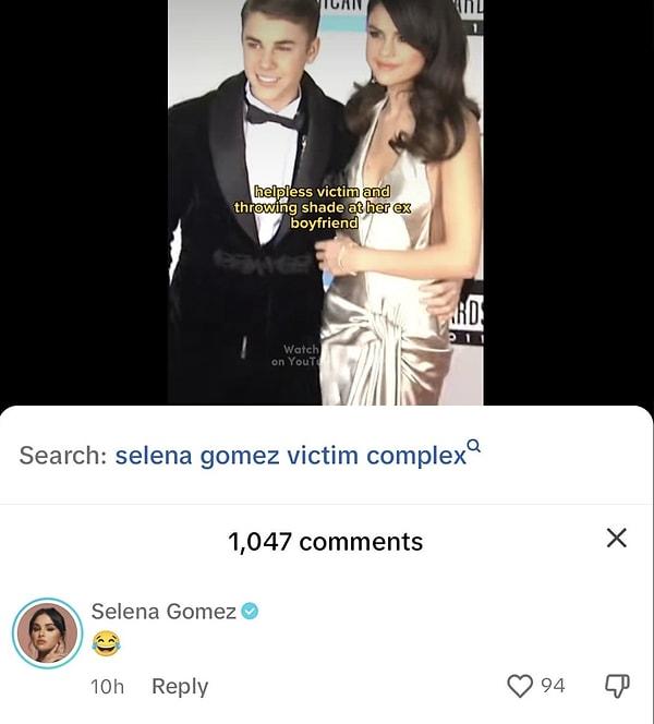 Selena'nın çift hakkında atılan yorumları ve paylaşımları beğendiğini o yıllardan beri duyuyoruz zaten ama son zamanlarda Benny Blanco ile birlikte çok mutlu olduğunu iddia ettiği ilişkisini yaşarken, bir yıl önce paylaşılmış  bir tiktok videosuna yaptığı yorum herkesi şaşırttı.