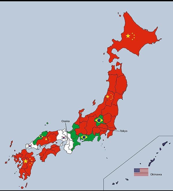 8. Japonya'daki en popüler yabancı nüfusları.