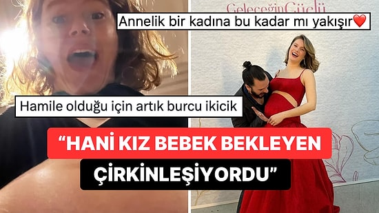 Kızını Kucağına Almak İçin Gün Sayan Burcu Biricik'in Kırmızılar İçindeki Hamilelik Pozları Mest Etti