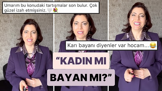 Bir Diksiyon Eğitmeni Paylaştığı Bir Video ile "Kadın mı Bayan mı?" Tartışmasına Son Noktayı Koydu