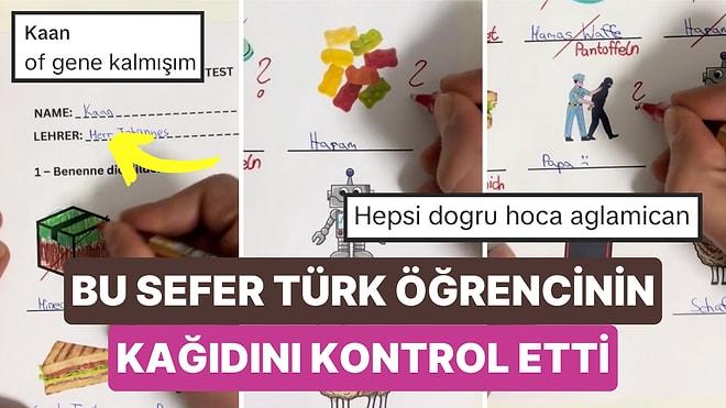 İlginç Not Verme Şekliyle Hepimizin Keşfetine Düşen Öğretmen Bu Sefer Türk Öğrencisinin Kağıdını Kontrol Etti