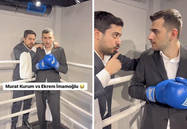 Nahya yeni videosunda Ekrem İmamoğlu ve Murat Kurum'u ringe çıkardı.