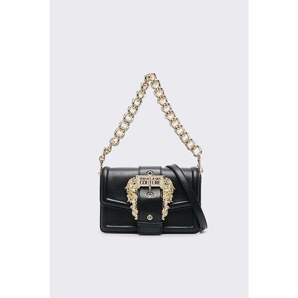 13. Versace Jeans Couture logolu zincie askılı çanta...