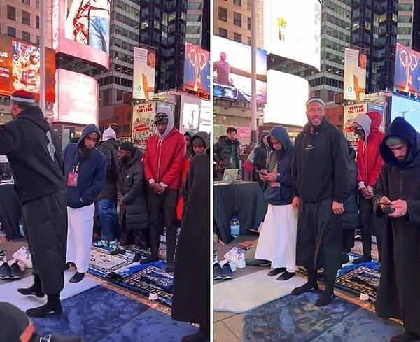 Amerika'da yaşayan Müslümanlar ilk kez 2022 yılında Times Meydanı'nda teravih namazı kılmışlardı.