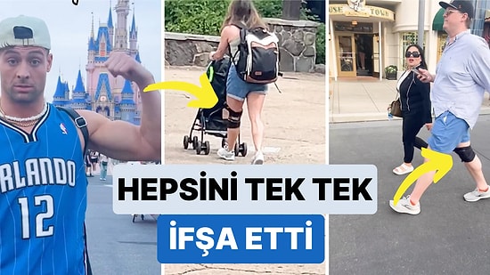 Hilesini Bulmuşlar! Bir Genç Disney World'e Girerken Sıra Beklememek İçin Dizlik Takanları İfşa Etti