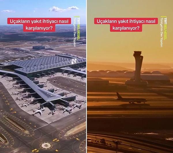 TRT Belgesel'de yer alan habere göre, İstanbul Havalimanı'nın yapımında uçakların yakıt ihtiyacının karşılanabilmesi için 10 adet 30'ar bin metreküplük yakıt deposu inşa edildi.